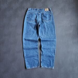 Vintage Y2K Baggy Eddie Bauer Loose Fit Blue Denim Jeans 35x34